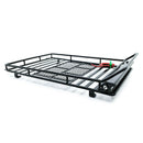 Metal Roof Rack Luggage Carrier with 36 LED Spotlight Bar for 1/10 RC Car T