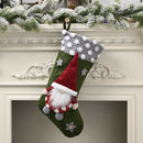 Christmas Stocking Soft Candy Bags Xmas Tree Pendant Festival Decor (Green) A