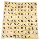 100pcs A to Z Wood Tile Black Letters Puzzle Alphabets Board Crafts