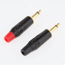 2Pieces 3.5mm Mono Male Repair Earphones Audio Solder Jack Plug Adapter