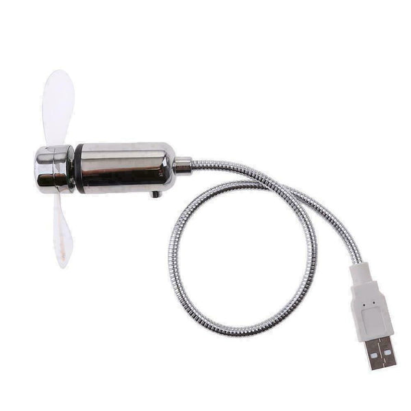 1* USB fans Mini Time and Temperature Display Creative Gift with LED Light Z3E7