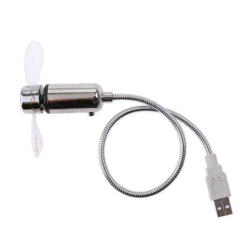 1* USB fans Mini Time and Temperature Display Creative Gift with LED Light Z3E7