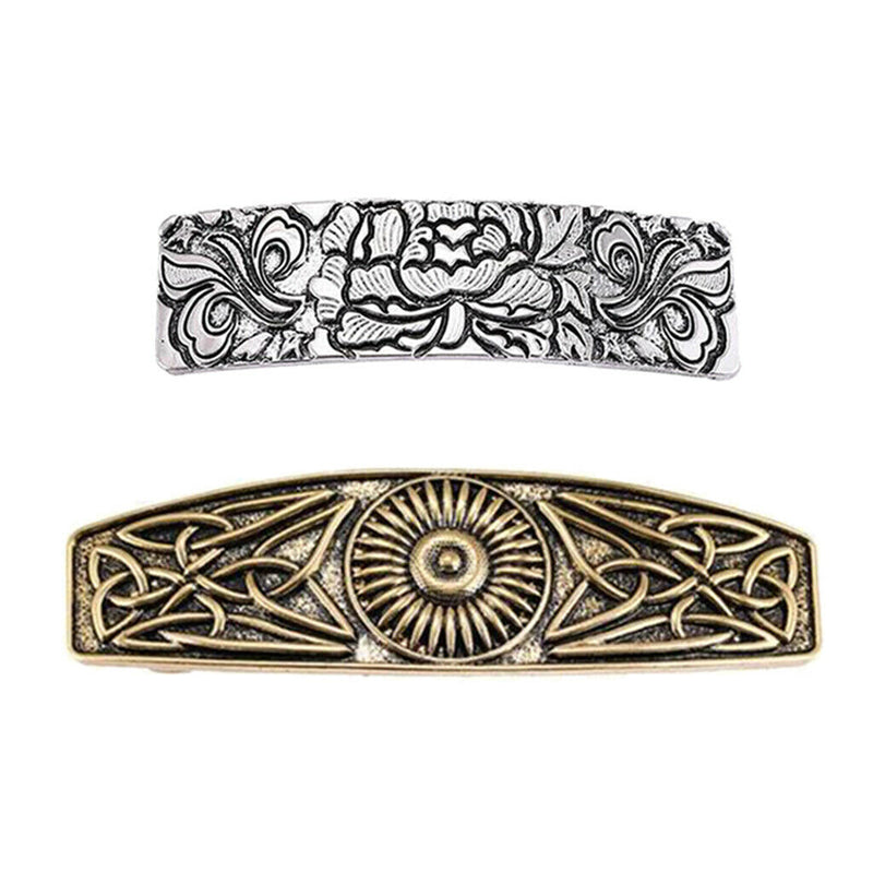 2pack Classic Barrette Celtic Large Hair Clip Clamp Clasp Hair Accessories