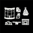 Christmas Window Framed Cutting Dies Stencil Scrapbook Paper Cards Craft Diy ME