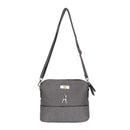 Women Fashion Crossbody Bag PU Plaid Deer Pendant Shoulder Bag(Grey)