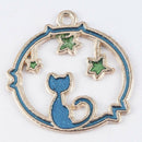 Lots 8Pcs Moon/Star/Planet Enamel Charm Pendant For DIY Nacklace Bracelet Craft