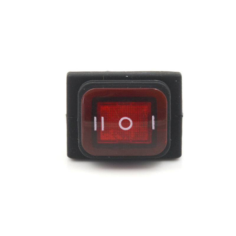 Red 3 Position 6Pin DC 12V Waterproof Car Boat LED Rocker Switch Latching Ew