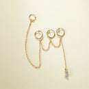 Zircon Long Chain Earring Metal Multi-layer Cartilage Earrings Fashion Jewelry