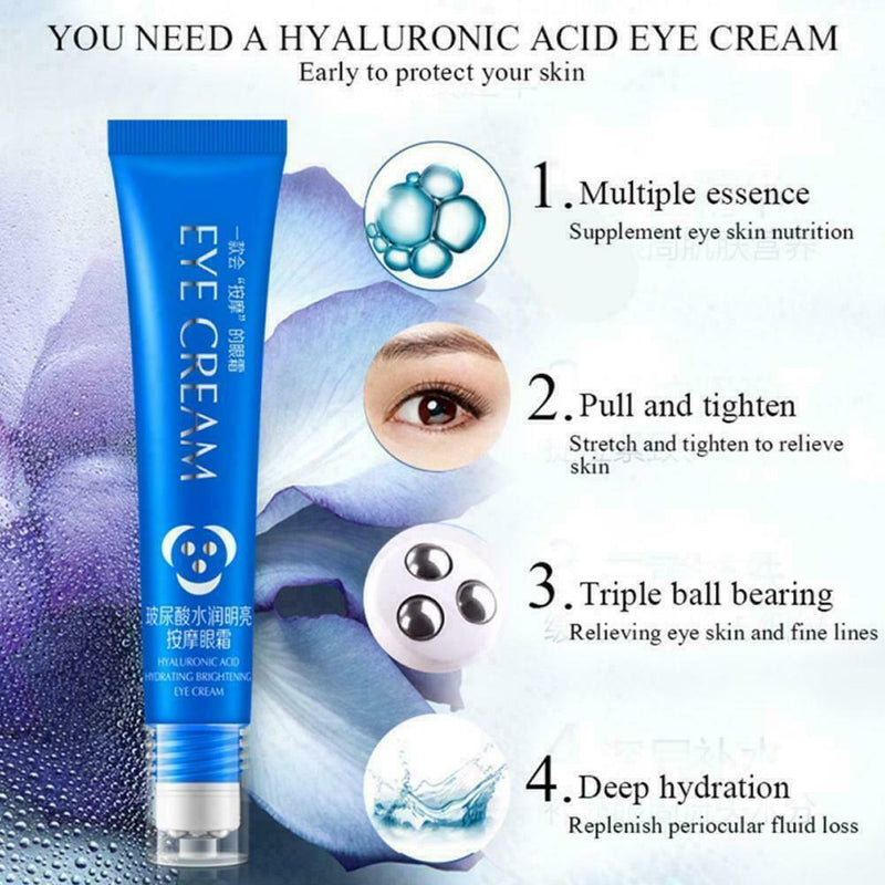 Eye Care Hyaluronic Acid Eye Roller Massage Brighten 25ml Moisturizing Crea N1F0