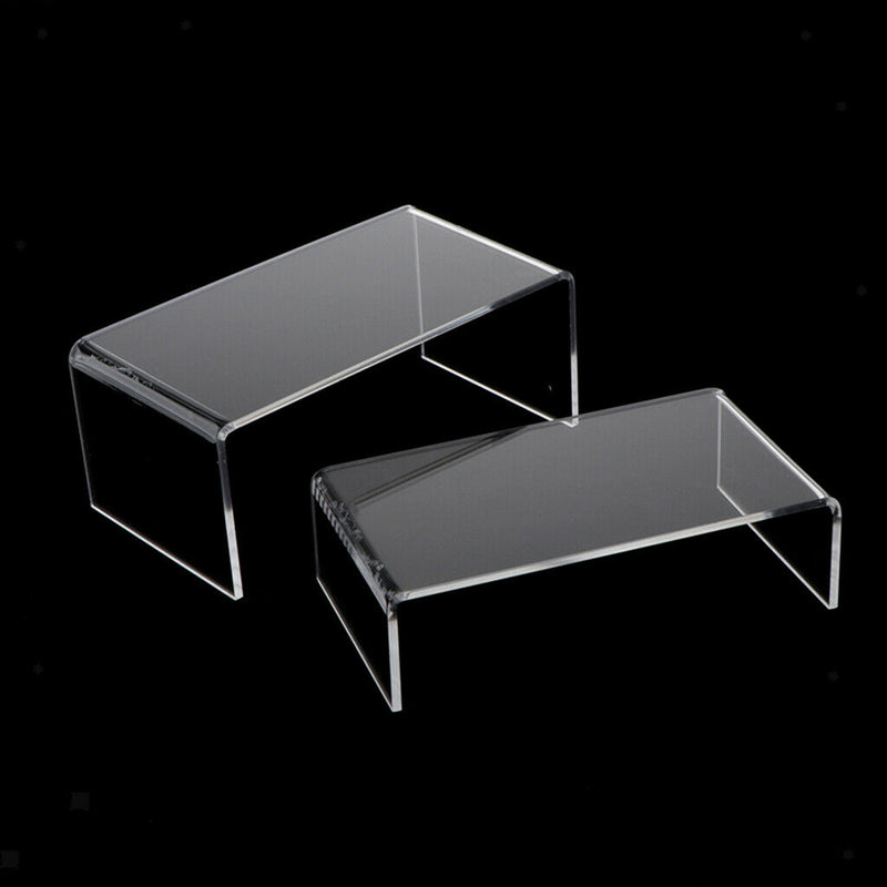 Acrylic Riser Display Shelf for Amiibo Funko Pops Figures Clear