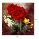 DIY 5D Diamond Embroidery Red Rose Flower Painting Cross Stitch Wall Decor