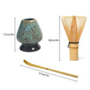Japanese Style Matcha Tea Whisk Set Exquisite Gift for Tea Lovers Blue