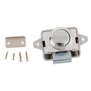 Push Button Catch Lock Latch Knob for RV Motorhome Home Cupboard Drawer Chrome