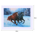 Two Horse DIY Diamond Painting Cross Stitch Kit Embroidery Home Decor Craft
