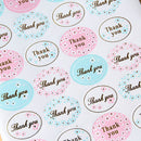 2x Golden THANK YOU Oval Stickers Labels Sealing Wedding Party Favors JR