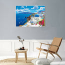 5D DIY Full Drill Diamond Painting Seaside Castle Cross Stitch Embroidery
