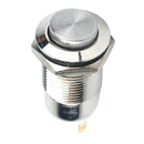 12mm 36V/2A Latching Metal Steel Push Button Switch ON/OFF Flat 2-pins