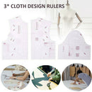 1:3 Women Cloth Design Ruler Template Clothing Prototype Sewing Tools Set
