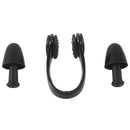 Black PVC Swimmer Swimming Nose Clip Ear Plug + Clear Case Unisex Q8T7