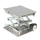 5.3inch x 3.9inch Lab Jack Scissor Stand Platform, Stainless Steel, Physics