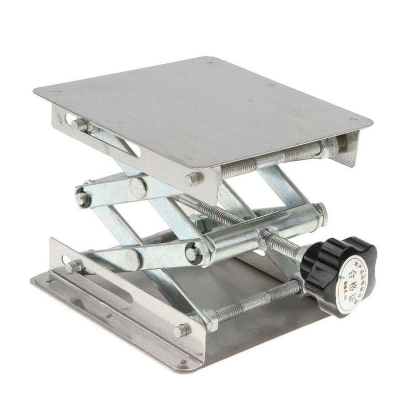 5.3inch x 3.9inch Lab Jack Scissor Stand Platform, Stainless Steel, Physics