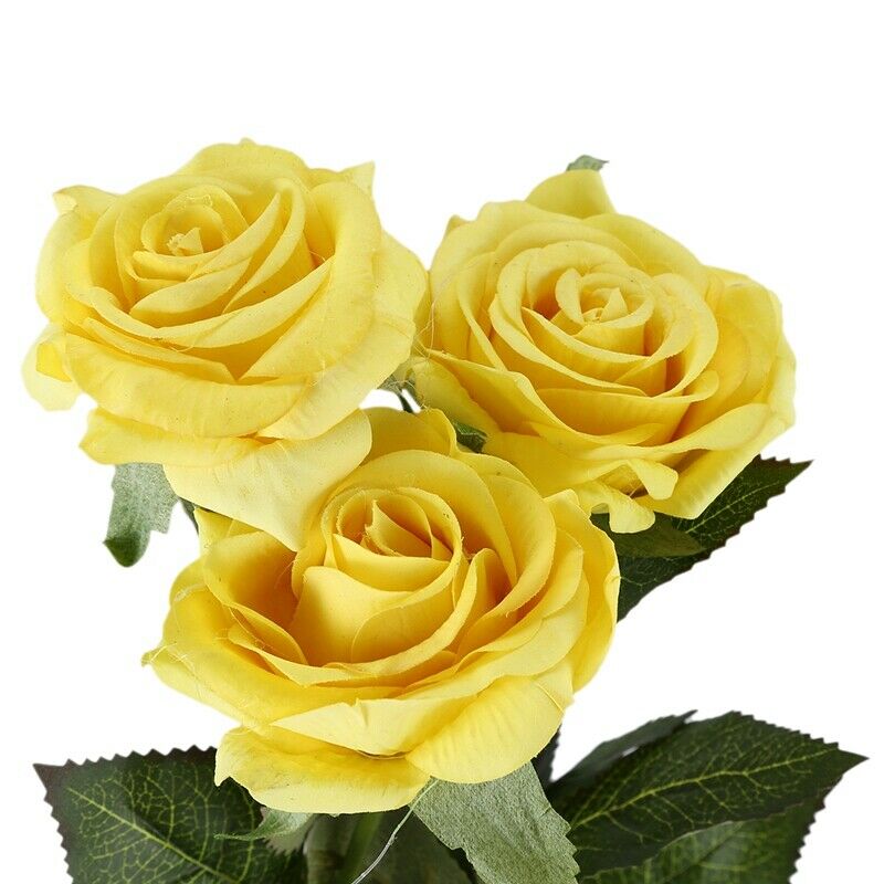 10 pcs Latex Real Touch Rose Decor Rose Artificial Flowers Silk Flowers Flo M7V3
