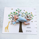 Baby Milestone Blanket Cartoon Tree Print Infant Photography Backdrop Cloth