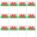Wales Hand Waving National Country Flag 14 x 21cm Pack of 12