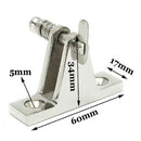 Stainless Steel Deck Hinge Boat Bimini Top Fitting 90 Degree Quick Pin