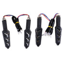 4x Motorcycle LED Turn Signal Light Sequential Flowing LED Indicator Amber Lamp*