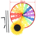 New Yard Garden Outdoor Decor Sunflower Windmill Whirling Wind Spinner Kids T3C