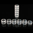 1Set 6 x 5ml Empty Clear Stacking Jars Beads Nail Crafts Cosmetics Pots Plastic