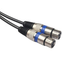 Hifi Audio Cable 2 Rca Male to Xlr 3 Pin Female Mixing Console Amplifier Du M3F3