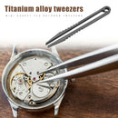 Pocket TC4 Titanium Alloy Tweezers Outdoor Camping Clamping Gadget (Ti)