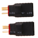 Wireless 2pcs Female for Traxxas to T-Plug Deans Style Connector Battery Adapter