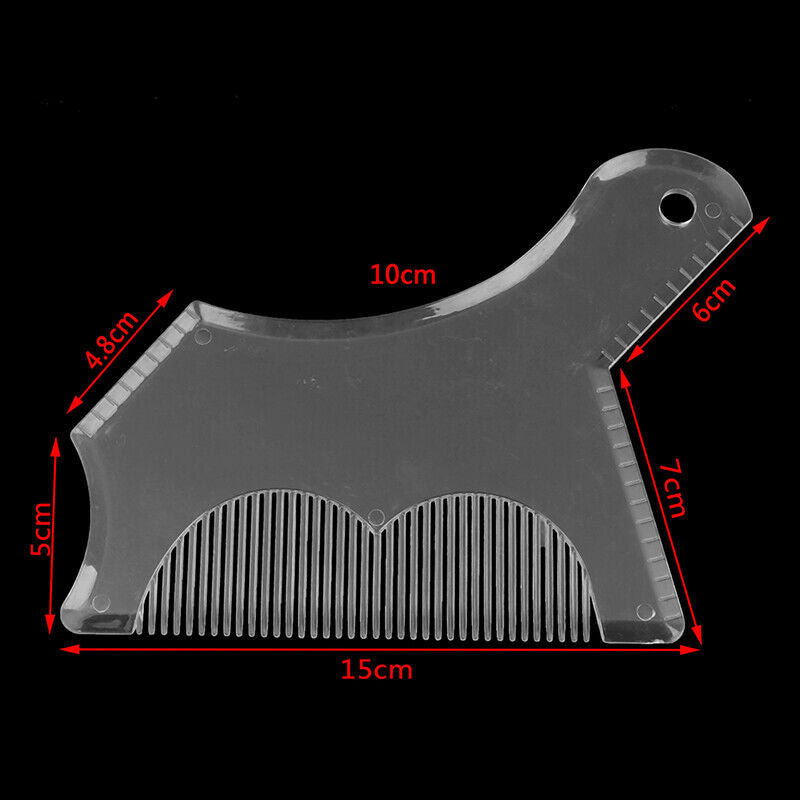 1X Men's Beard Shaping Tool Trimming Shaper Template Guide Shaving Stencil  3C