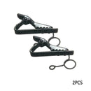 2Pcs Black Mic Lapel Tie Clip For Lavalier Sennheiser Accs ME2 A9C3 Replace D9W6