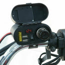 Motorcycle Waterproof Charger Power Socket 5V 3.1A Dual USB Outlet Switch C