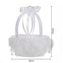 Bridal Crystal Heart Flower Girl Basket + Ring Bearer Pillow Wedding Party