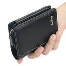 Baellerry Short Men Wallets 11 Card Holders Zipper Men Leather Purse Solid  M7K1