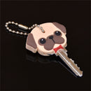 Silicone Key Ring Cap Head Cover Keychain Case Shell Dog Animal Shape JR