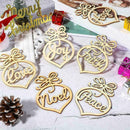 6pcs Decor Xmas Tree Christmas Decorations Wood DIY Hanging Ornaments U6T4 V4K0
