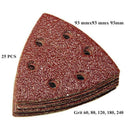 25pcs 93mm Delta Sander Sandpaper Hook & Loop Sanding Paper Abrasive Woodwo