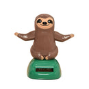 2pcs Solar Power Automatic Swing Car Ornament Lovely Cartoon Sloth Car Dashboard