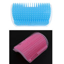 2x Pet Cat Wall Corner Grooming Massage Self Groomer Brush Tool Pink Skyblue