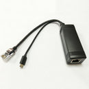 1x Power Over Ethernet 48V To 5V 2A Active POE Splitter Micro USB Adapter Cable