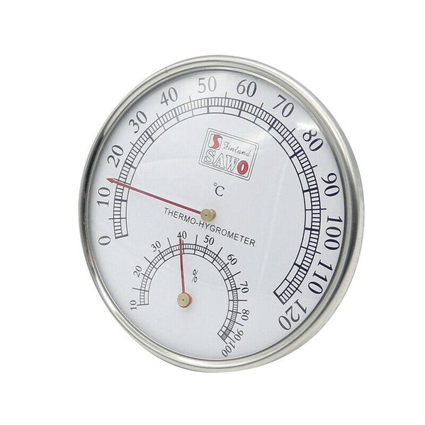 Sauna Thermometer Metal Case Steam Sauna Room Thermometer Hygrometer Bath A
