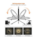 10.2 inch LED Selfie Ring Light Desktop Photo Video Ring Lamp for Phone