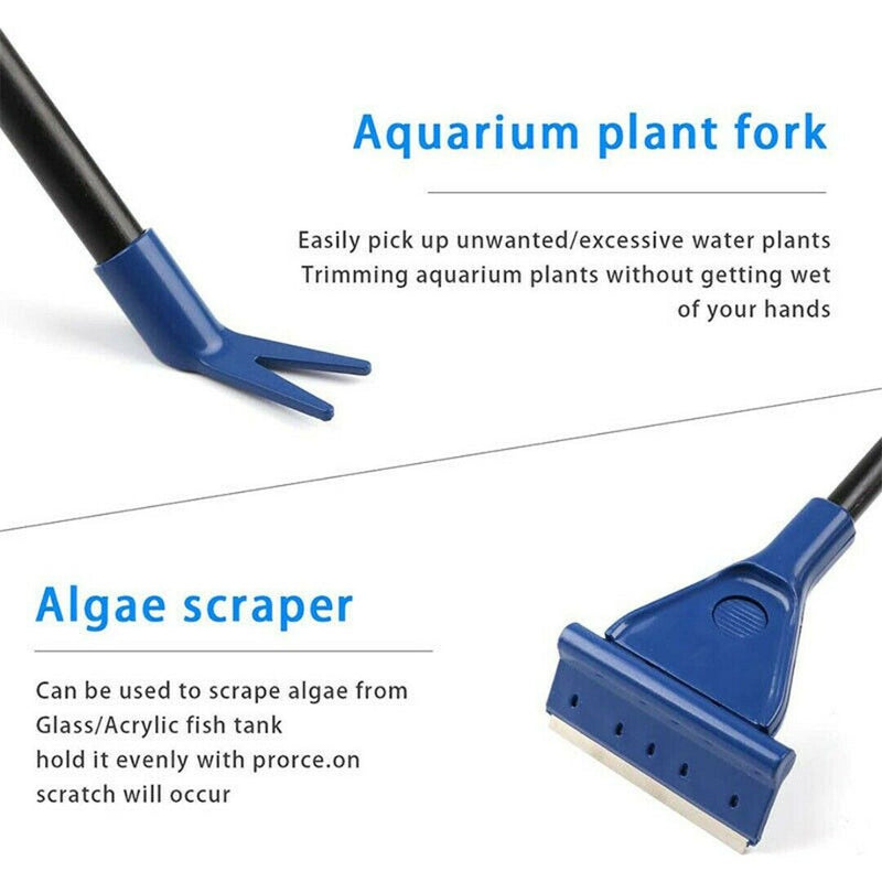 5 IN 1 Aquarium Fish Tank Cleaning Tools Set Glass Brush Fishnet Cleaner Kit