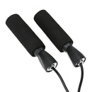 Adjustable Sports Skipping Rope Fitness Ball Bearing Jumping Rope (Black) A